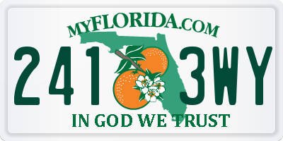 FL license plate 2413WY