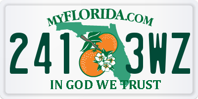 FL license plate 2413WZ