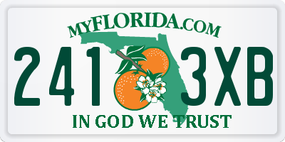 FL license plate 2413XB