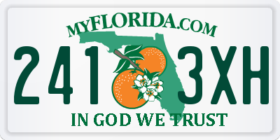FL license plate 2413XH