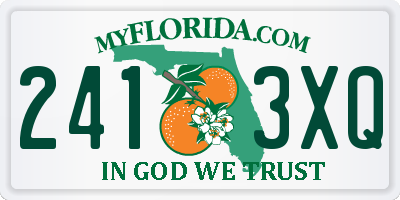FL license plate 2413XQ