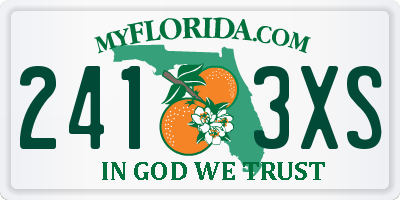 FL license plate 2413XS