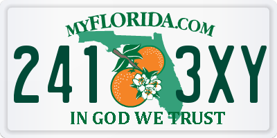 FL license plate 2413XY