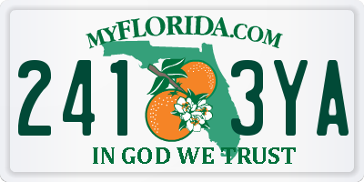 FL license plate 2413YA