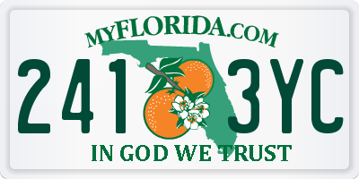 FL license plate 2413YC