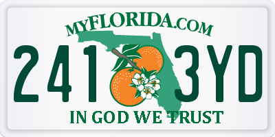FL license plate 2413YD