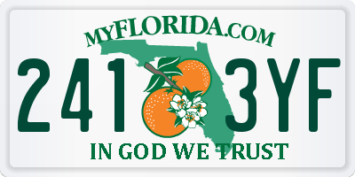 FL license plate 2413YF