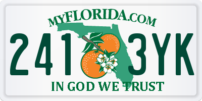 FL license plate 2413YK