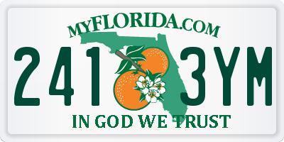 FL license plate 2413YM