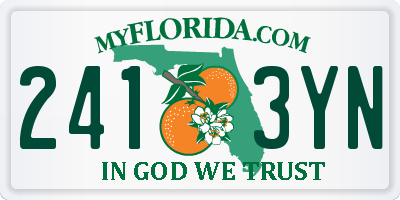 FL license plate 2413YN