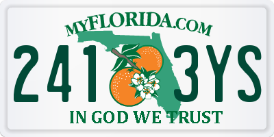 FL license plate 2413YS