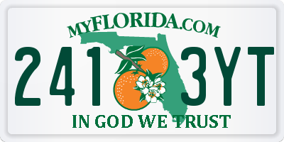 FL license plate 2413YT