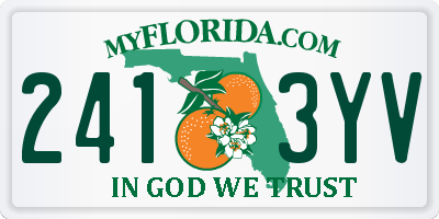 FL license plate 2413YV