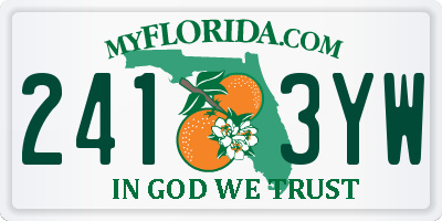 FL license plate 2413YW