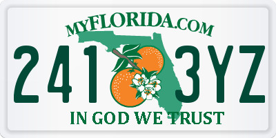 FL license plate 2413YZ