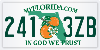 FL license plate 2413ZB
