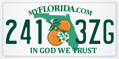 FL license plate 2413ZG