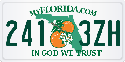 FL license plate 2413ZH