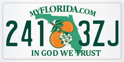 FL license plate 2413ZJ