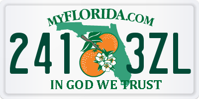 FL license plate 2413ZL