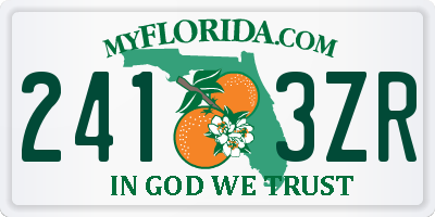 FL license plate 2413ZR
