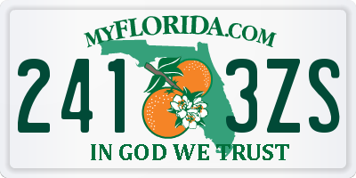 FL license plate 2413ZS