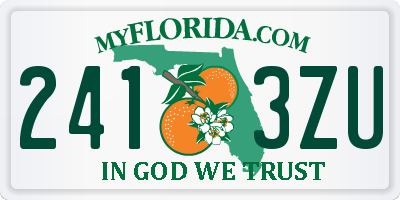 FL license plate 2413ZU