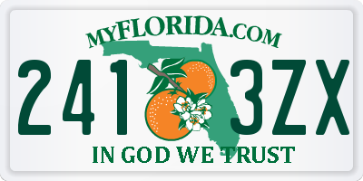 FL license plate 2413ZX