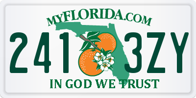 FL license plate 2413ZY