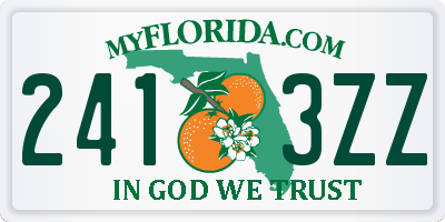 FL license plate 2413ZZ