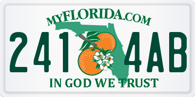 FL license plate 2414AB
