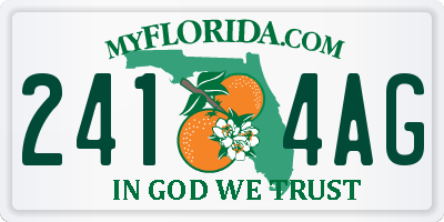FL license plate 2414AG