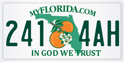 FL license plate 2414AH