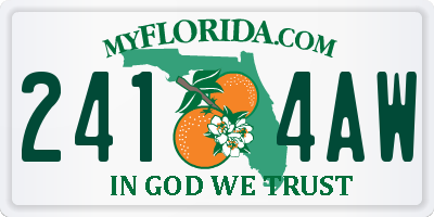 FL license plate 2414AW