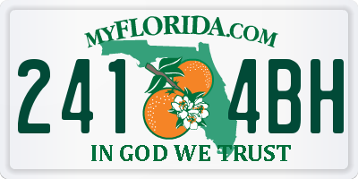 FL license plate 2414BH