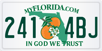 FL license plate 2414BJ