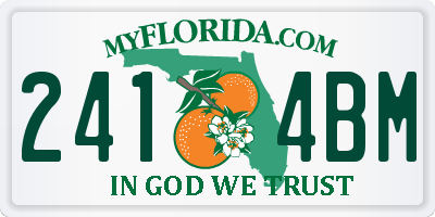 FL license plate 2414BM