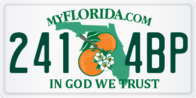 FL license plate 2414BP