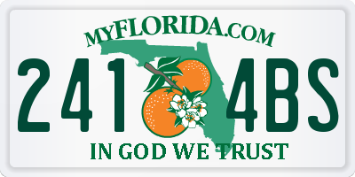 FL license plate 2414BS