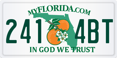 FL license plate 2414BT