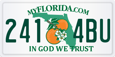 FL license plate 2414BU
