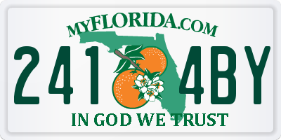 FL license plate 2414BY