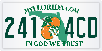 FL license plate 2414CD