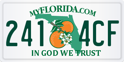 FL license plate 2414CF