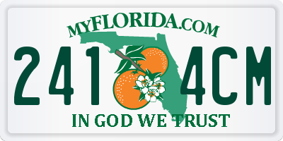 FL license plate 2414CM
