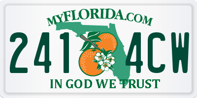 FL license plate 2414CW