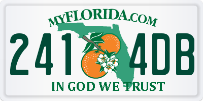 FL license plate 2414DB