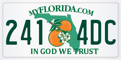 FL license plate 2414DC