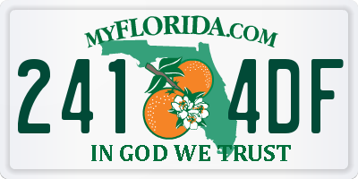 FL license plate 2414DF