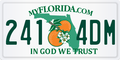 FL license plate 2414DM